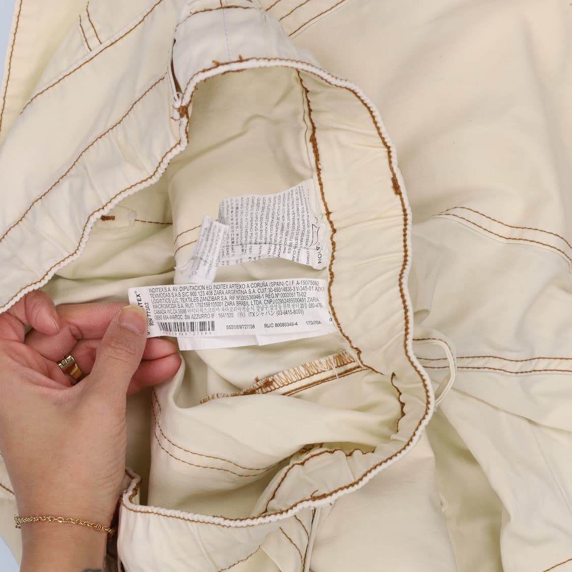 [EUR 38] 자라 스티치 카고 팬츠 0102H2 상품이미지6