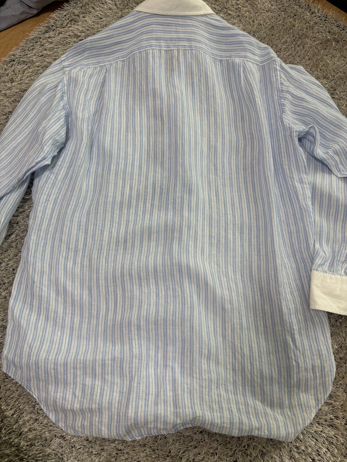 일제 린넨100프로 스트라이프셔츠 사이즈 100-105 상품이미지5