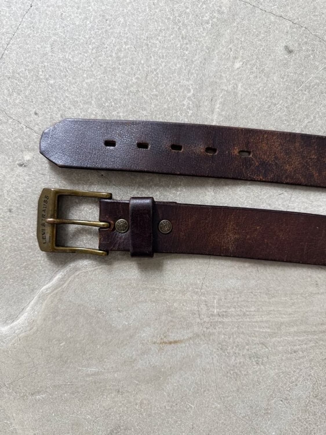 [34-36] 빈티지 리바이스 레더벨트 상품이미지1