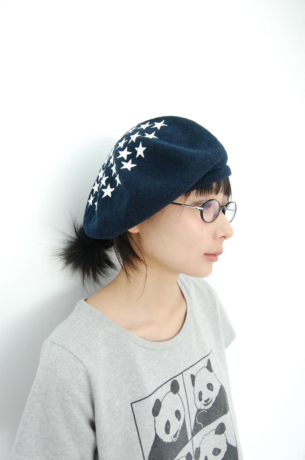 Override star beret (linen) 상품이미지1