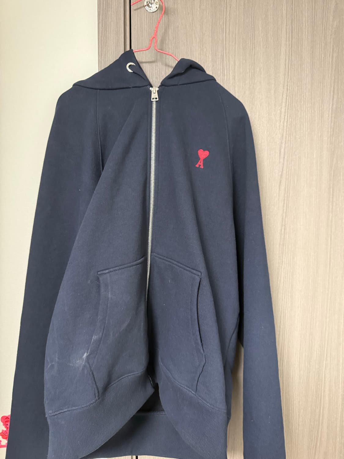 아미 후드집업 네이비 상품이미지1