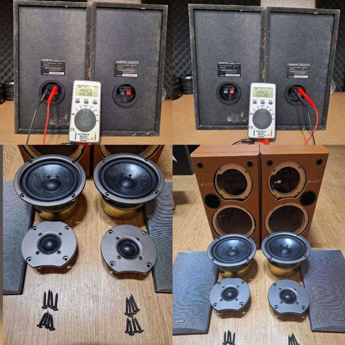 온쿄 중소형 빈티지 스피커 1조 D-V77 레트로 앤틱 인테리어 카페 상품이미지7