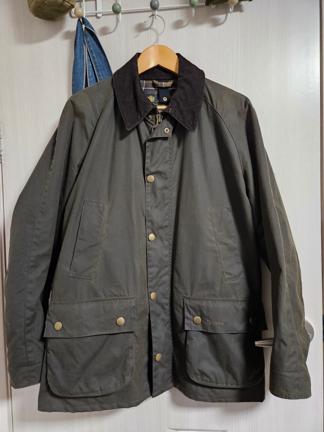 바버 애쉬비 왁스자켓 올리브 m 상품이미지1