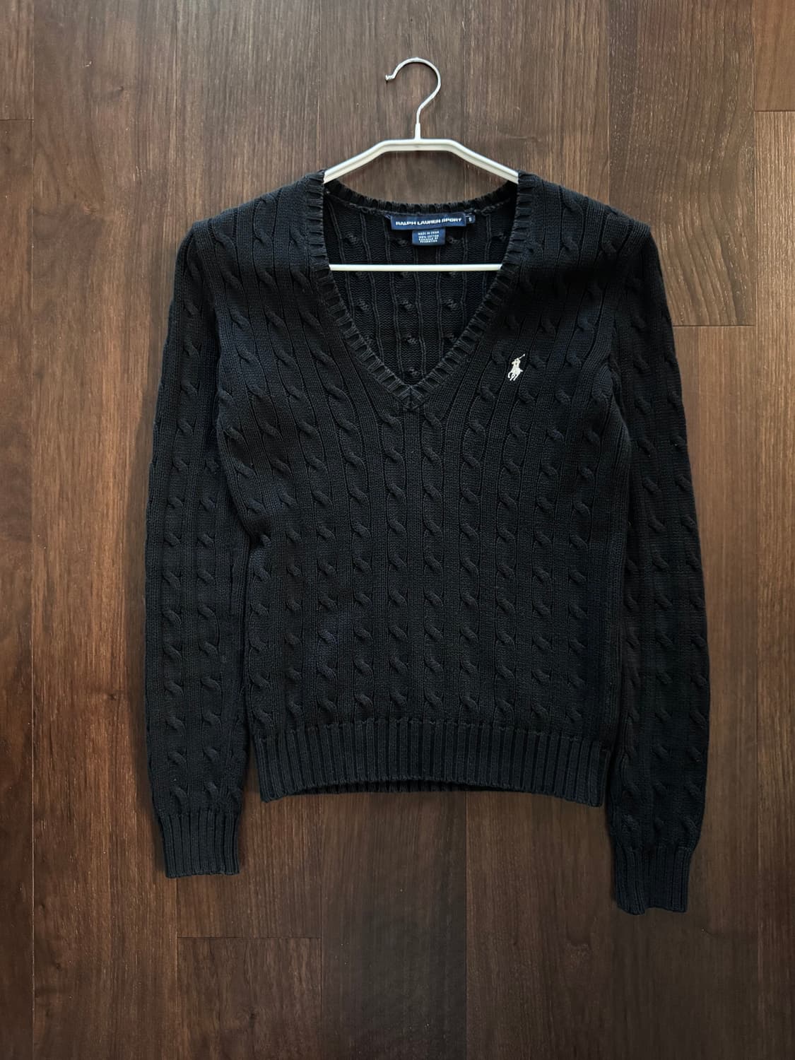 랄프로렌 스포츠 딥브이넥 꽈배기 니트 상품이미지1