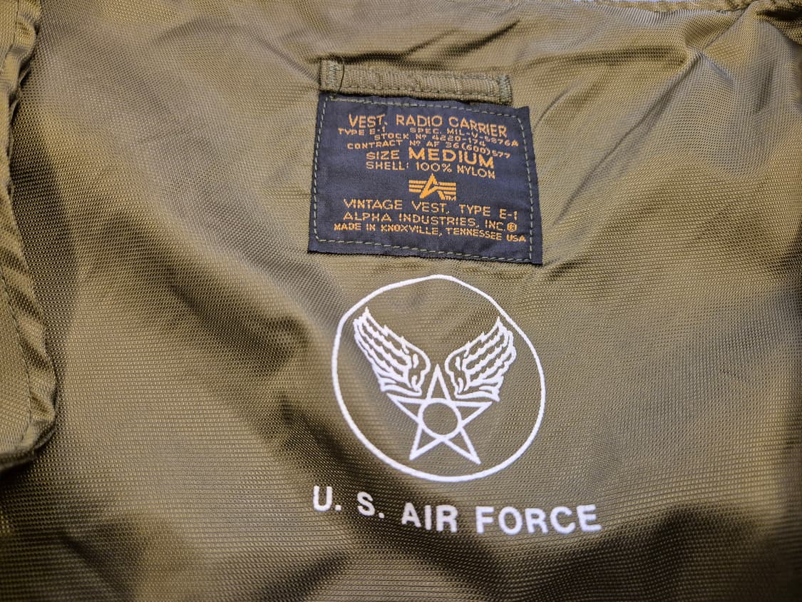 90s 알파인더스트리 TYPE E-1 radio carrier vest 상품이미지7