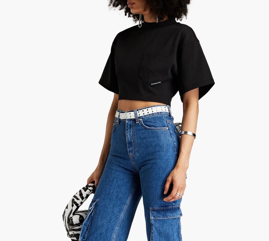 알렉산더왕 블랙 크롭 티셔츠 상품이미지5