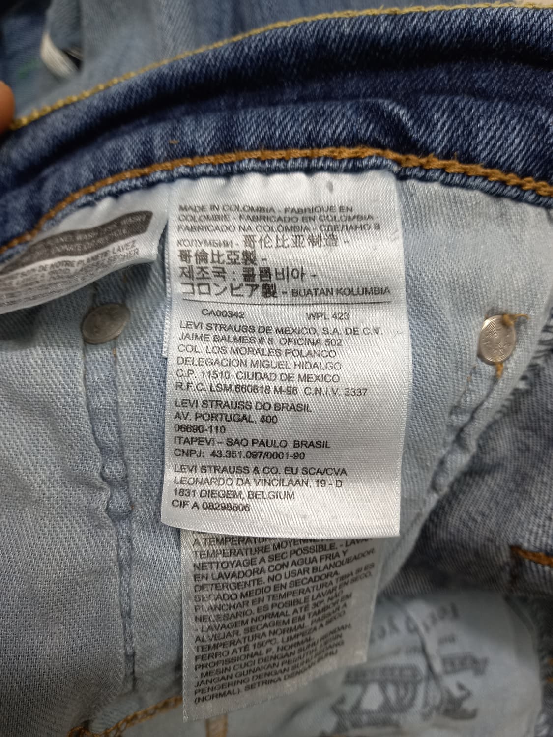 32 리바이스511 콜롬비아 워싱 스판 슬림일자 리페어진 32-301 상품이미지8