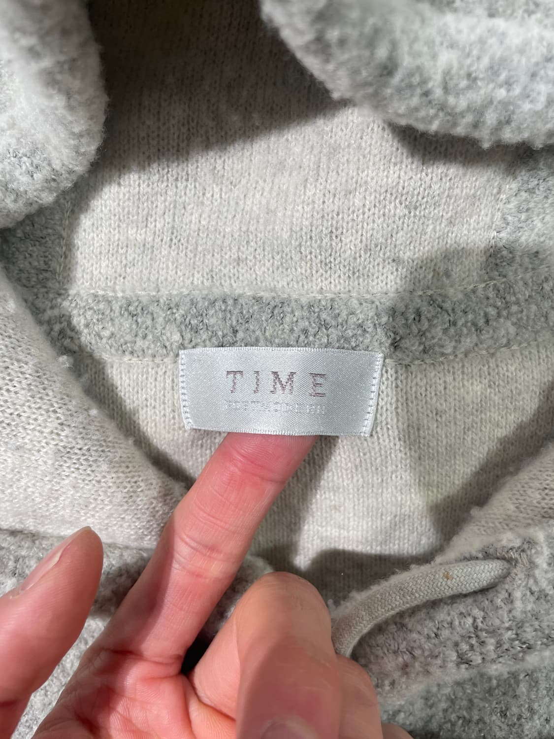 타임 옴므 그레이 울 부클 후디 상품이미지7