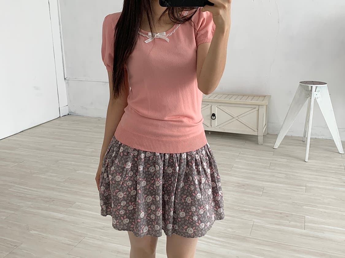 Coral Airy Knit Top 상품이미지3