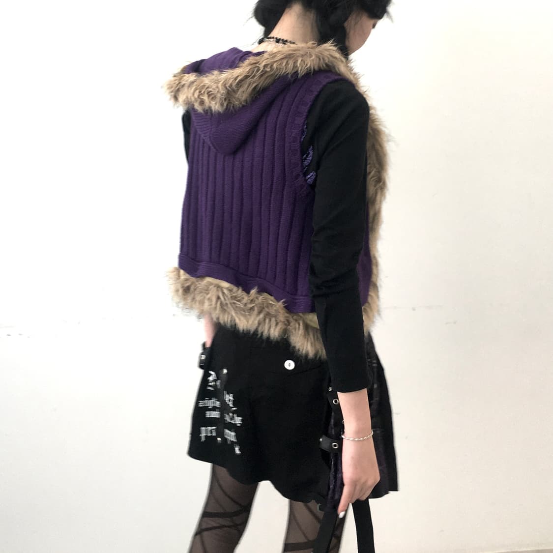 Jessy logan 퍼 디테일 조끼 베스트 상품이미지1