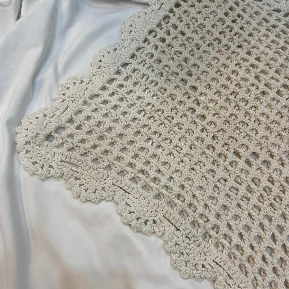 빈티지 크로쉐 뜨개 하트 사각매트 상품이미지6