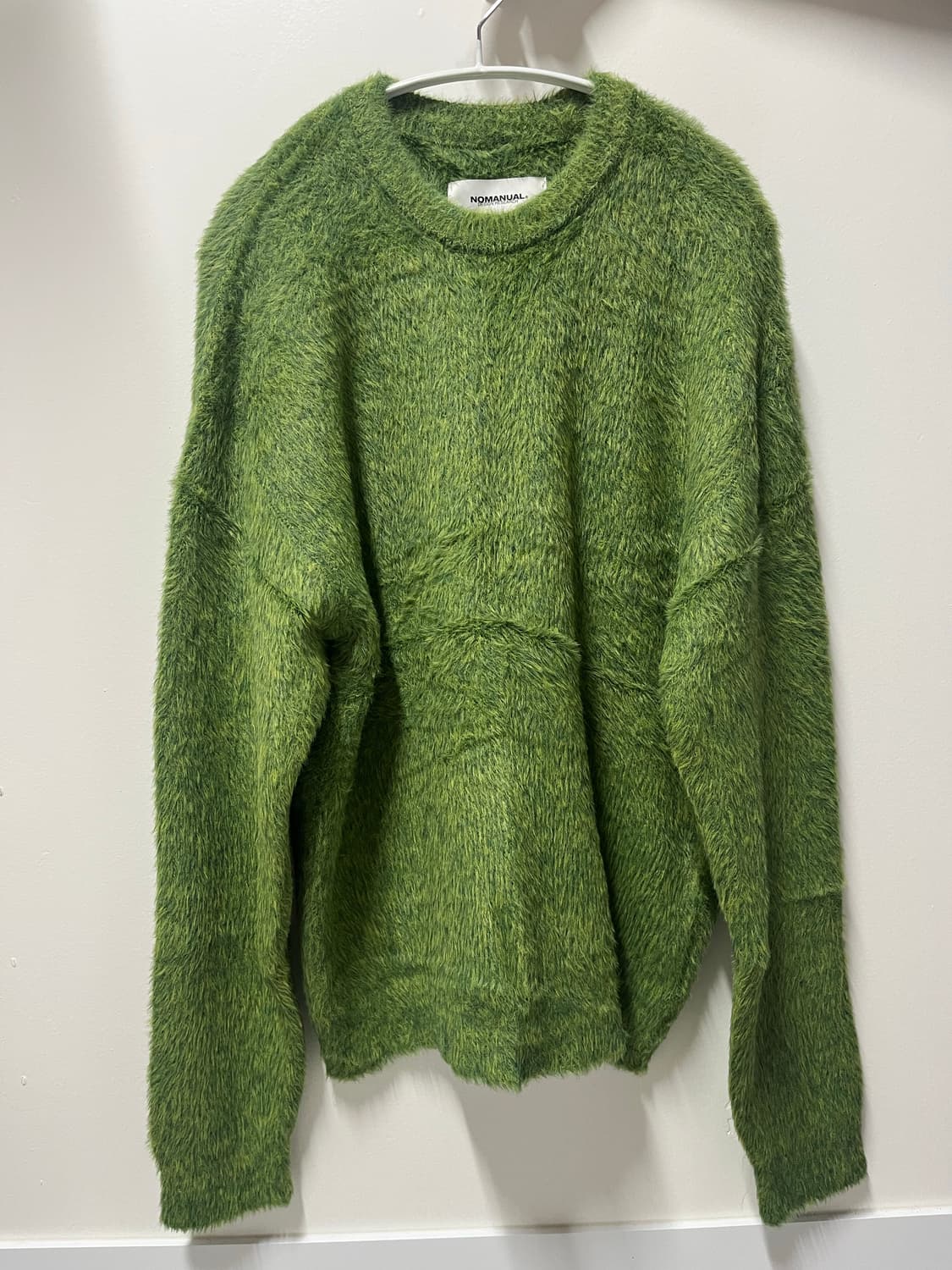 노매뉴얼 CROPPED HAIRY KNIT - GRASS GREEN 상품이미지2