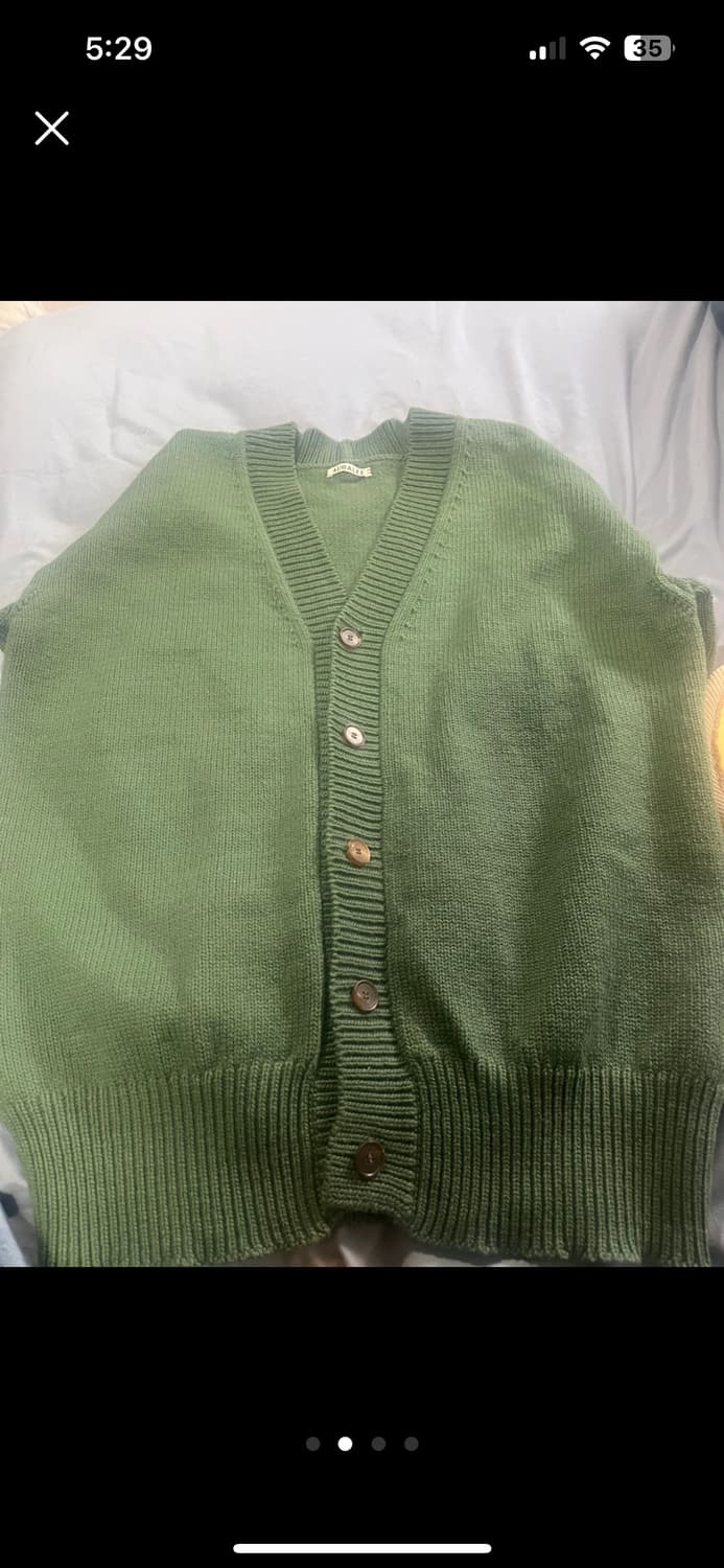 오라리 AURALEE 그린 가디건  4 상품이미지4