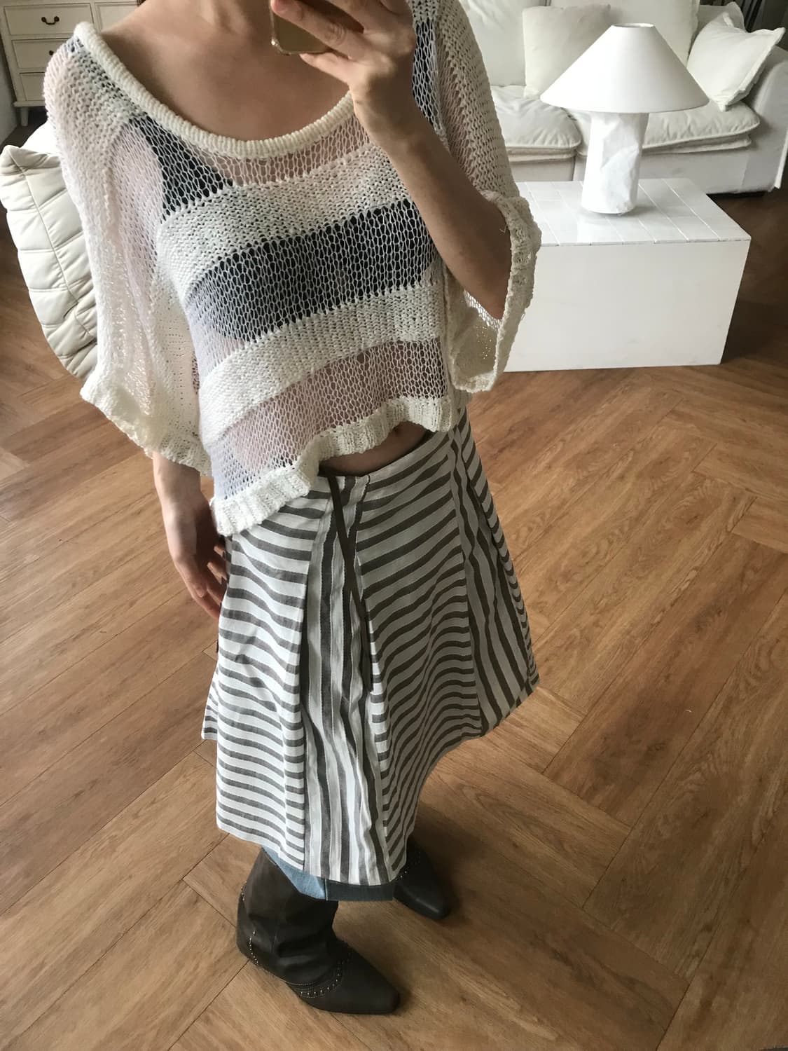 vintage stripe pattern skirt 상품이미지9
