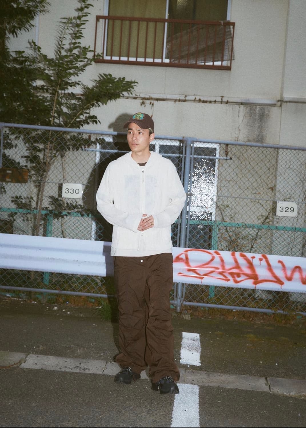 [S] 노우웨이브 나일론 유니섹스 퍼커링 팬츠 브라운 상품이미지2