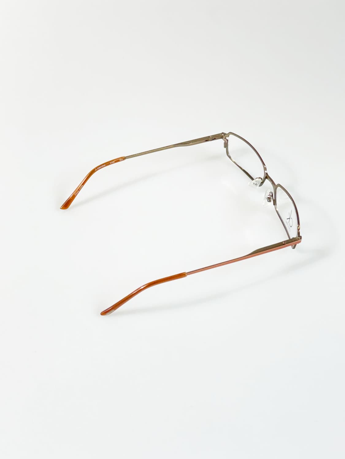 캘빈클라인 브라운 메탈 슬림 스퀘어 데드스탁 빈티지 안경 상품이미지4