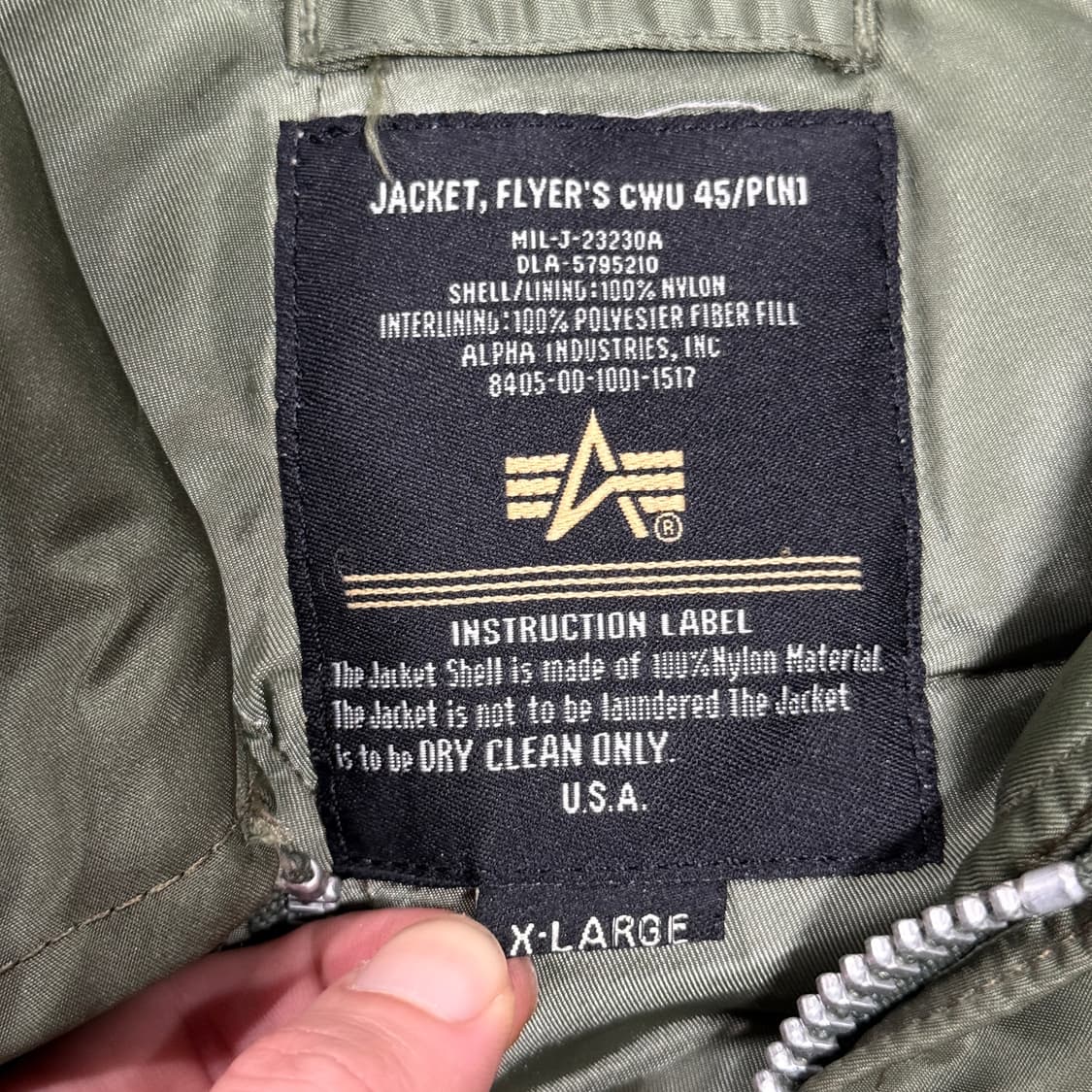 알파인더스트리 USA 00s cwu-45p 플라이트 봄버 자켓 상품이미지6
