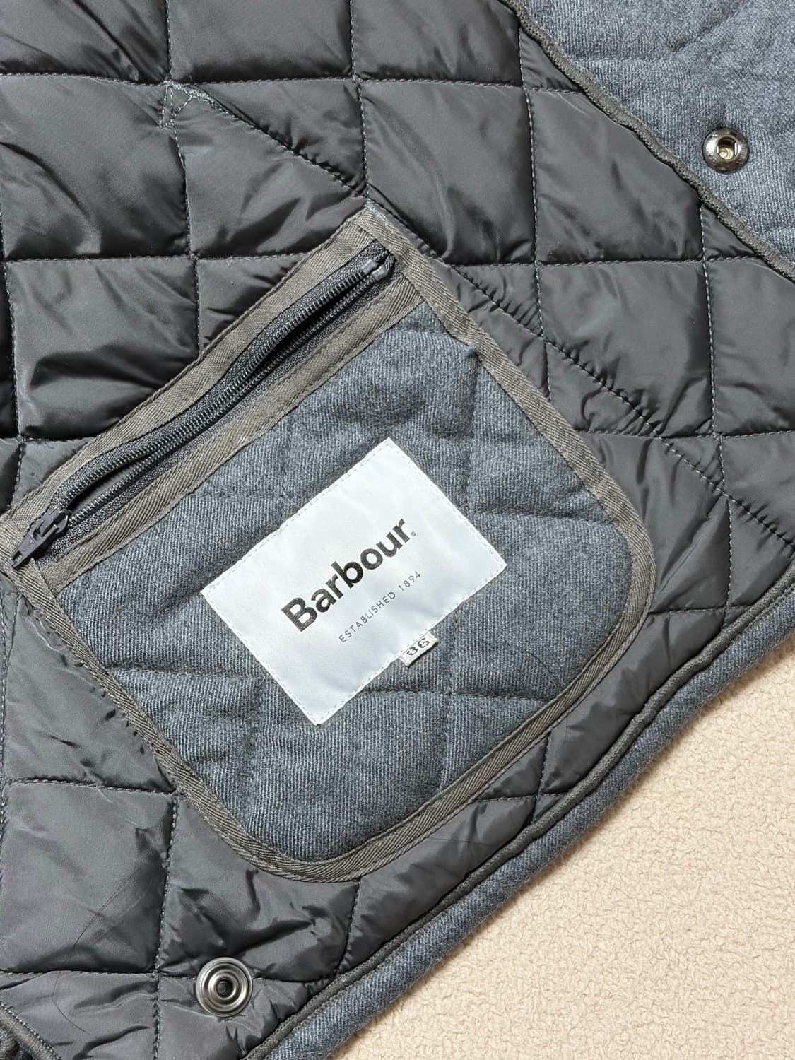 바버 퀼팅 자켓 36사이즈 상품이미지2