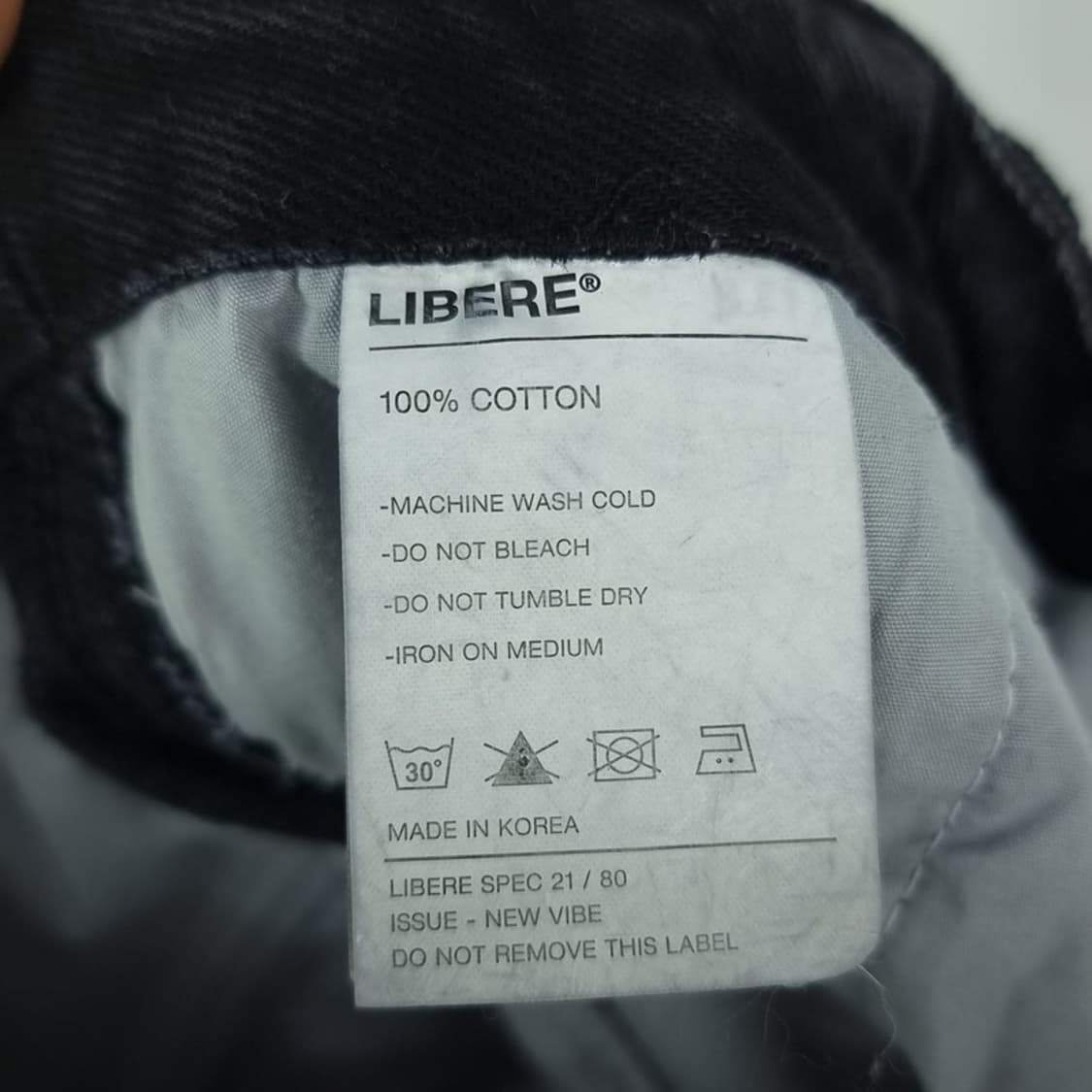 [리베레] 흑청 루즈핏 카고 데님 팬츠 M18676 상품이미지10