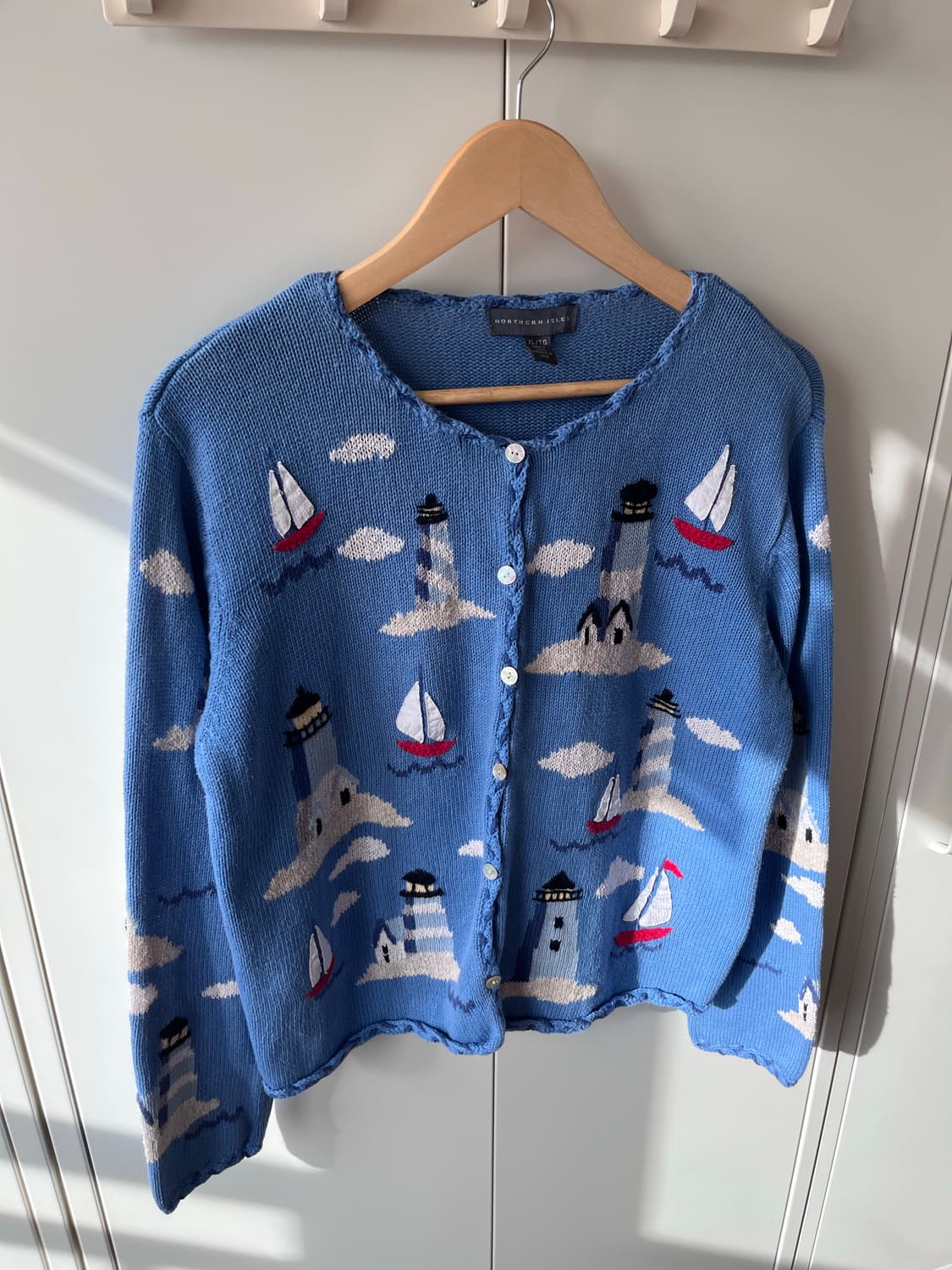 (Rare) Northern isles 바다 풍경 니트 가디건 상품이미지8