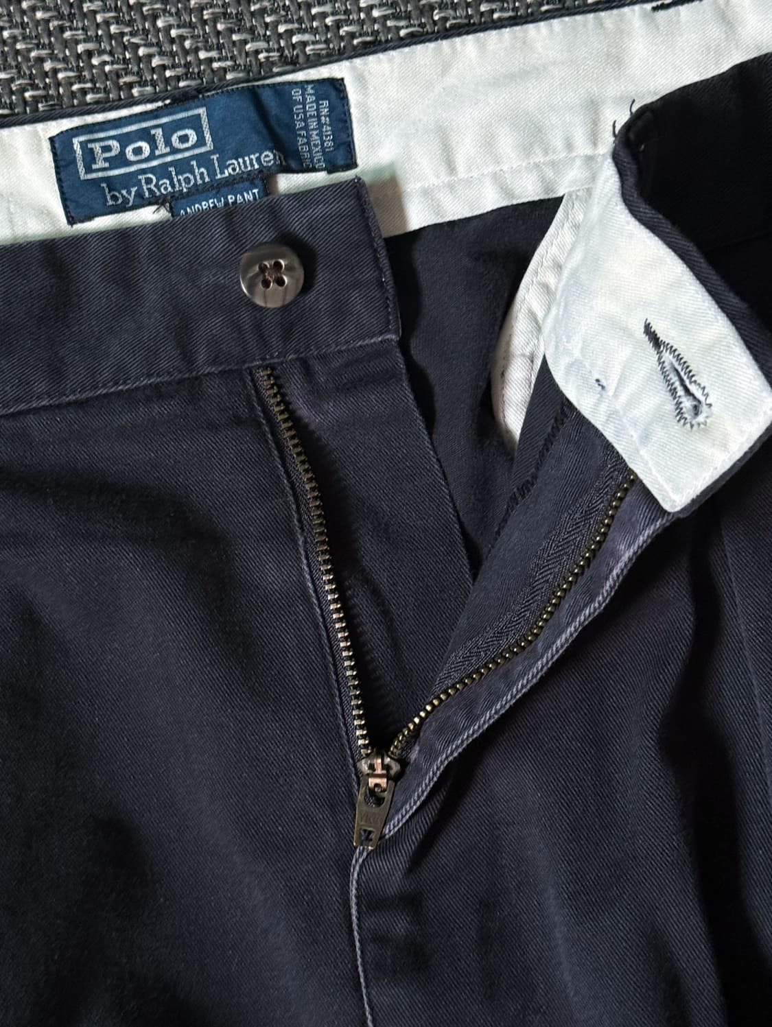 (34) 90s 폴로 랄프로렌 앤드류 더블 플리츠 치노 팬츠 상품이미지3