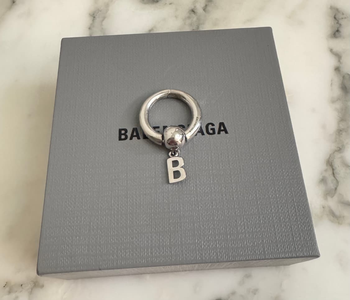 balenciaga single earring  silver  OS 상품이미지1