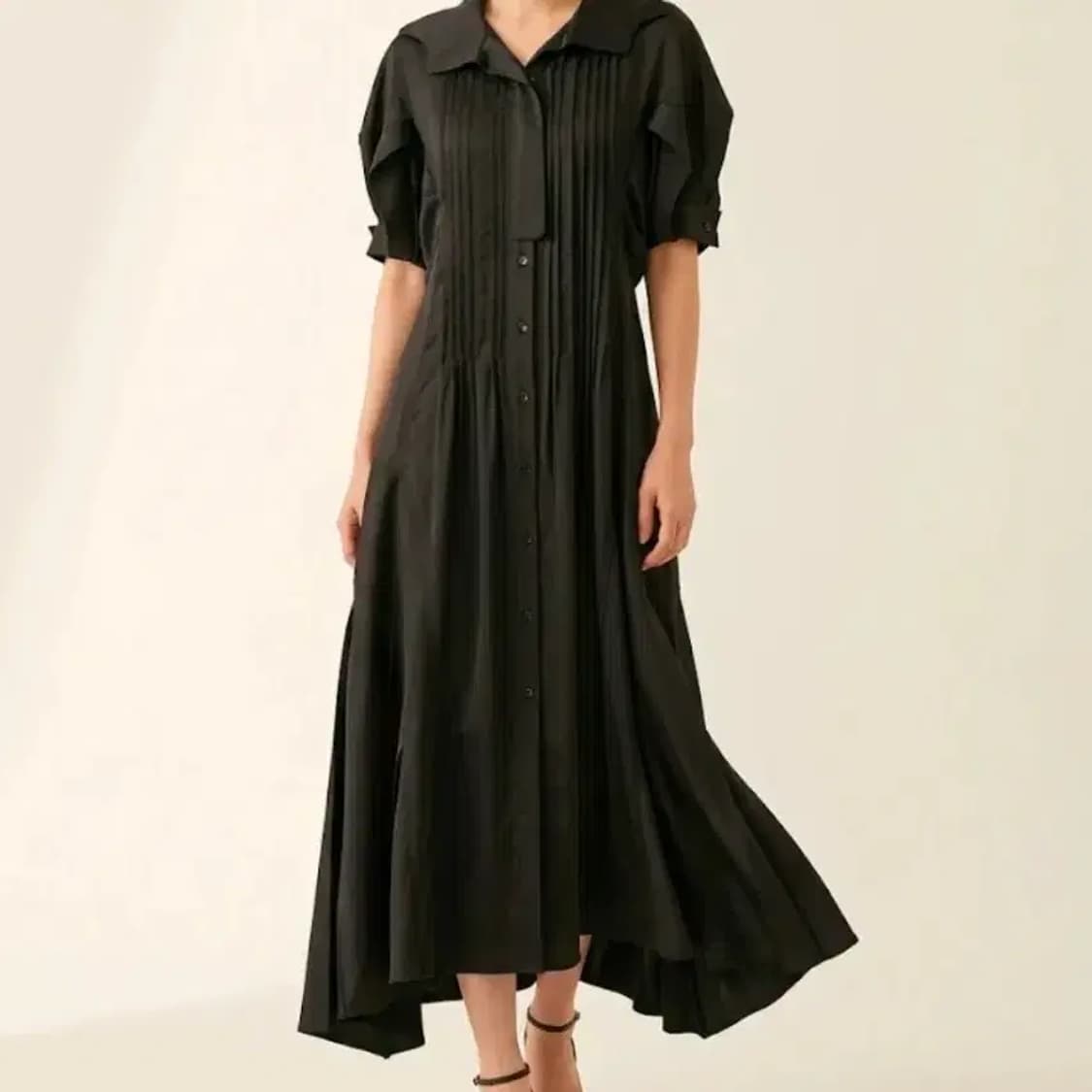 시스템 블랙 셔츠 원피스 55 상품이미지1