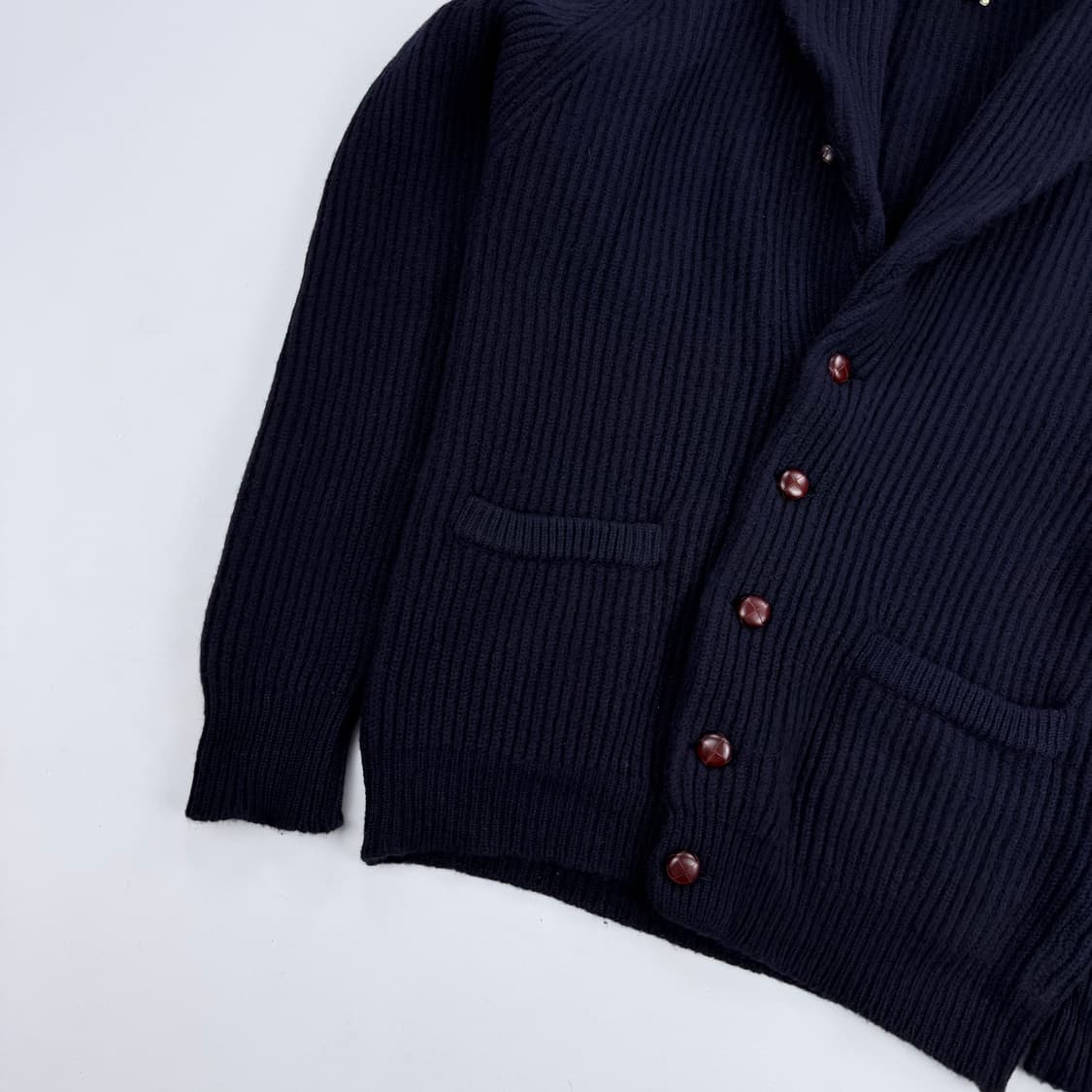 윌리엄로키 숄카라 가디건 네이비 상품이미지5