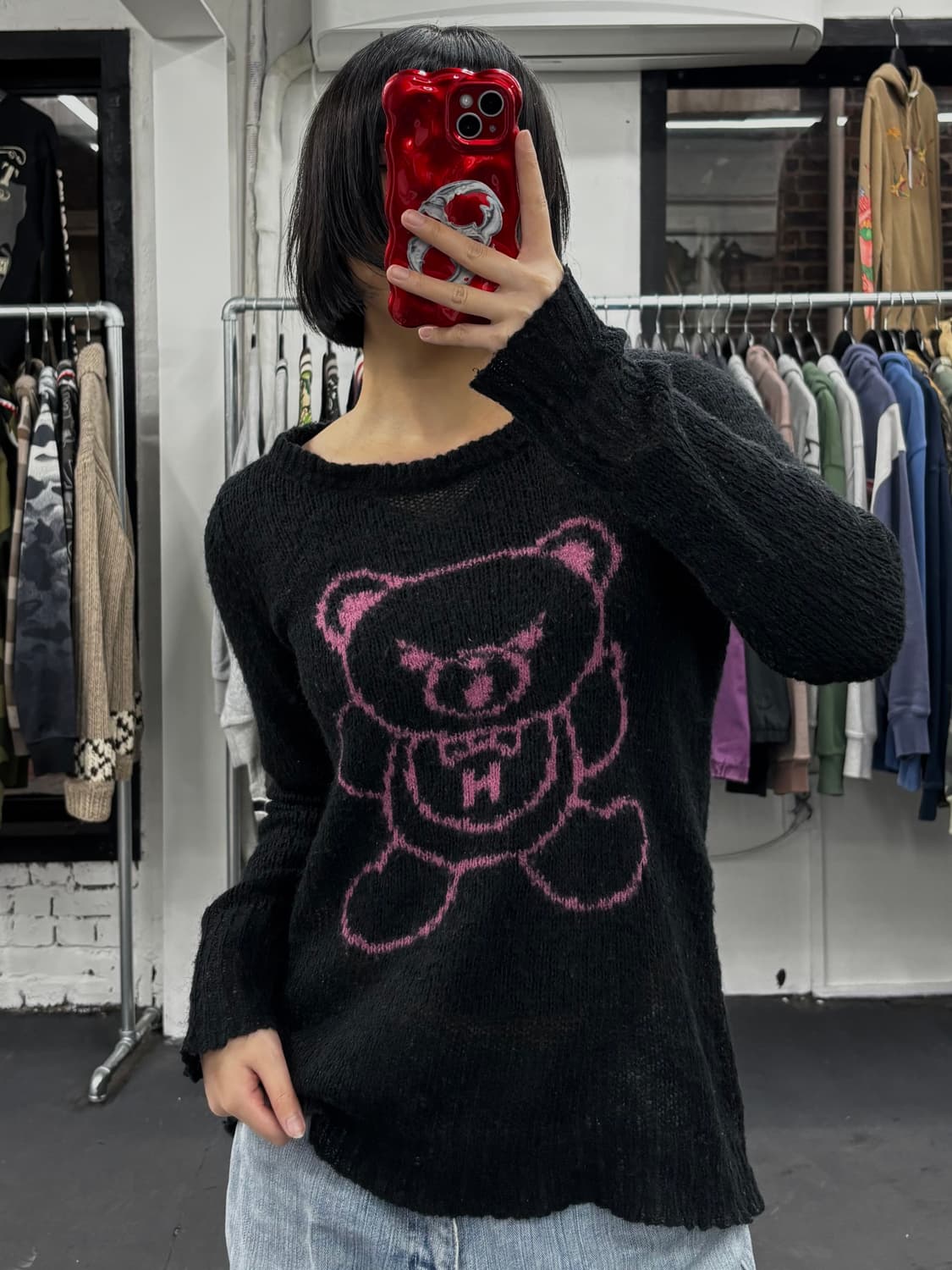 히스테릭 글래머 퍽베어 니트 상품이미지2