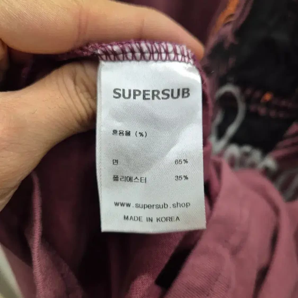 슈퍼서브 버섯 해골 반팔티 L 상품이미지8
