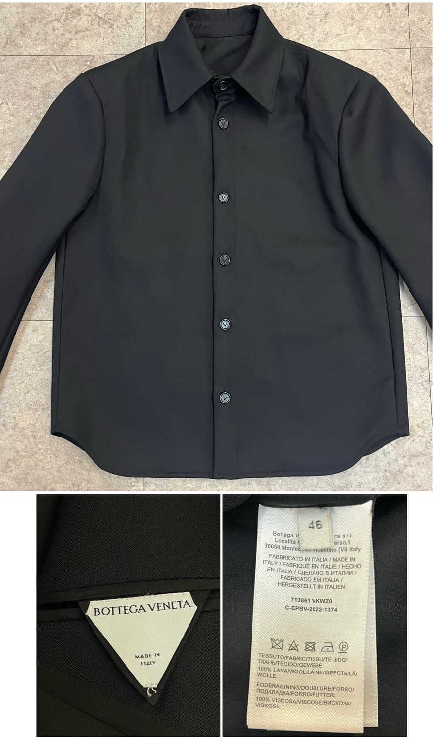 보테가베네타 23SS 그랑 드 푸드르 셔츠 자켓  46 #csz3939 상품이미지3