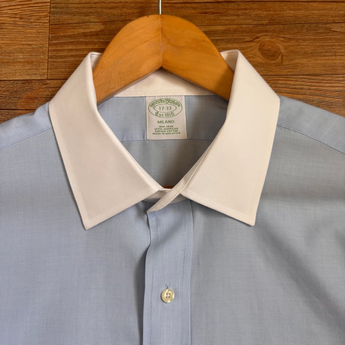 브룩스 브라더스 드레스 셔츠 110 커프스 버튼 투톤 클래식 상품이미지2