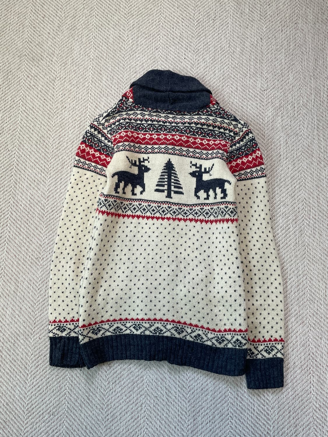 빈티지 노르딕 코위찬 숄카라 니트 가디건 J03774 상품이미지6