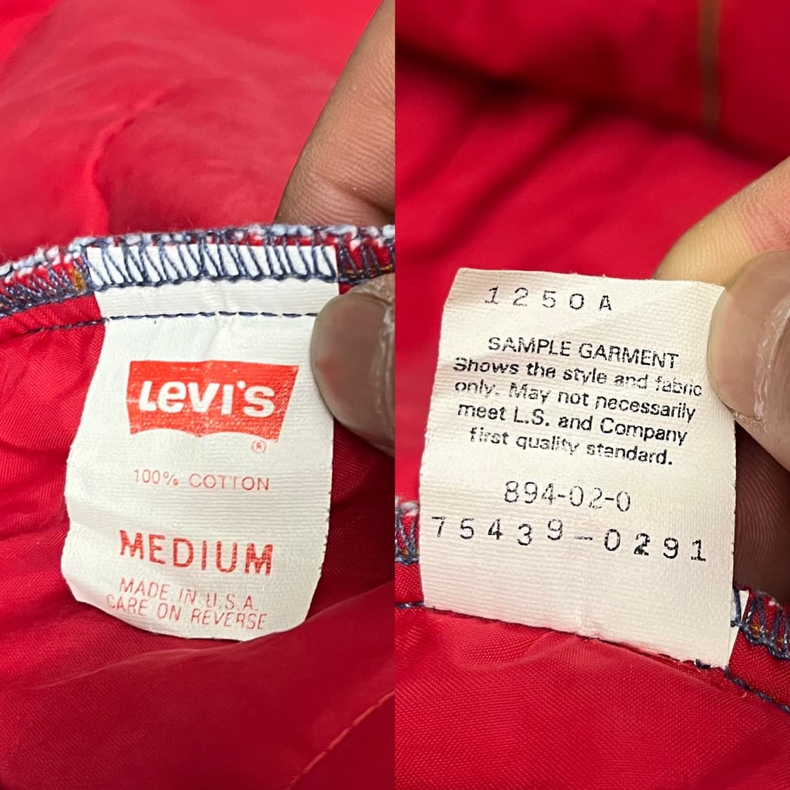 90s 리바이스 실버탭 퀼팅 트러커 자켓 (105-110) 상품이미지5