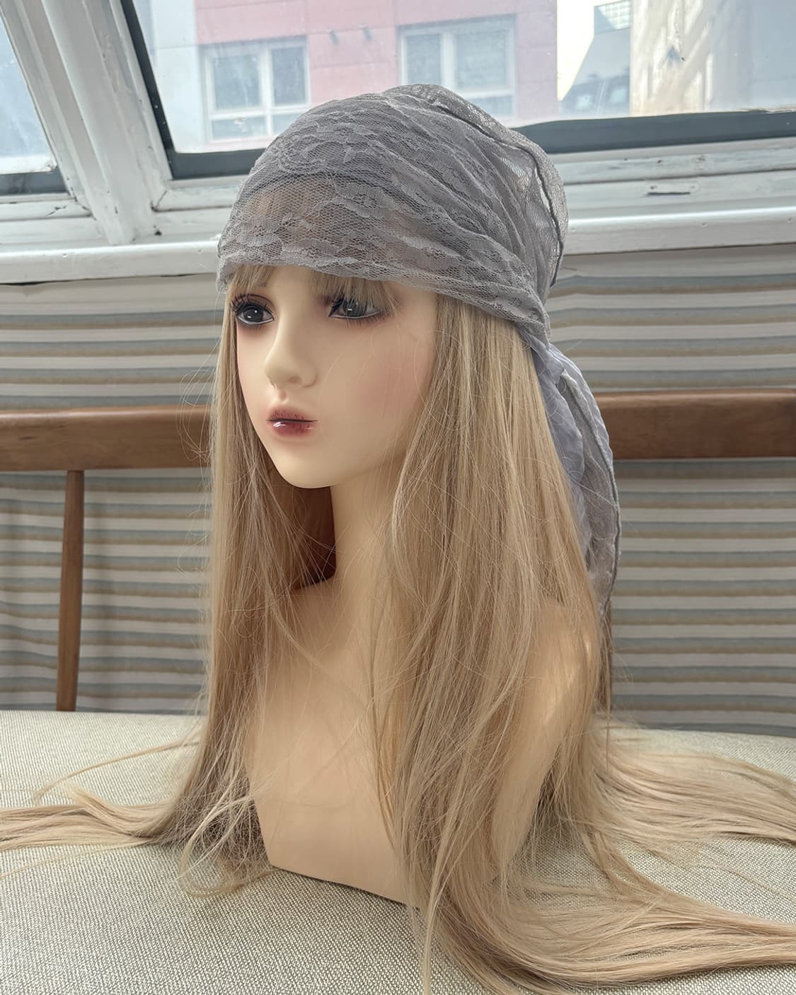 two-way lace wrinkle viscose scarf 상품이미지2