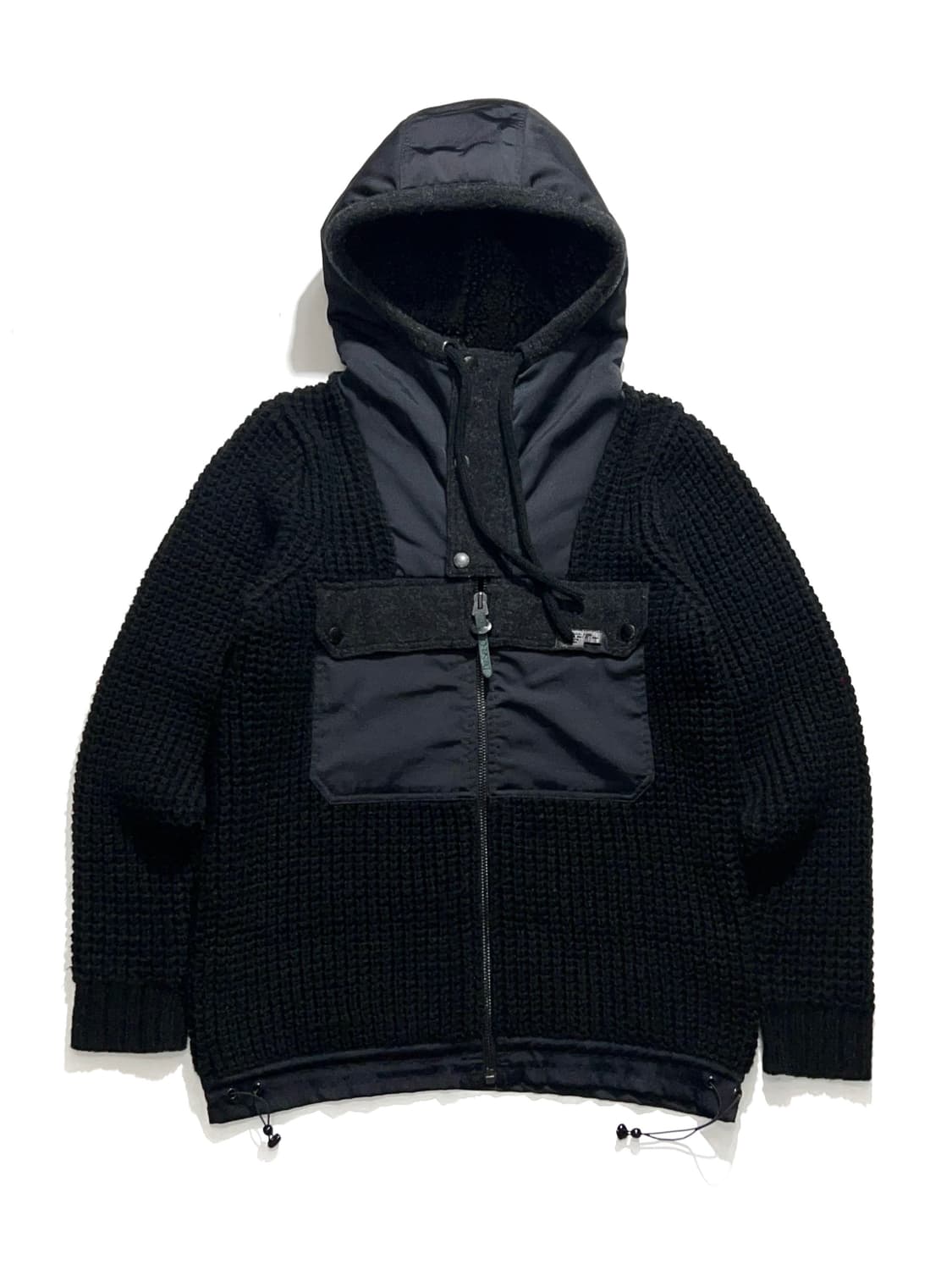 Diesel High Neck Wool Hood Zip Up Jacket 상품이미지2