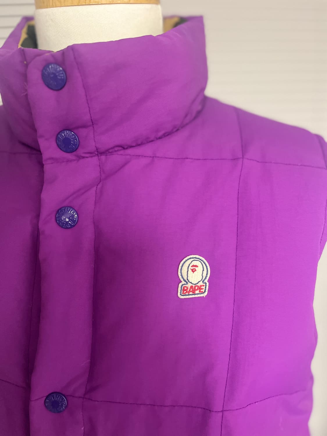 베이프 양면 카모 패딩 덕다운 조끼 L 상품이미지6