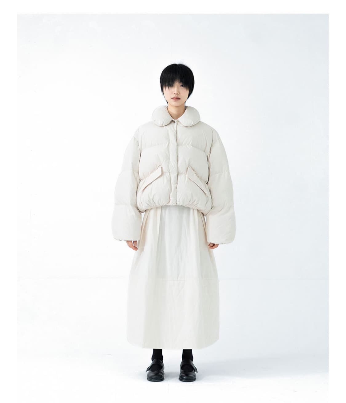 유노이아 flap pocket goose down jumper 상품이미지1