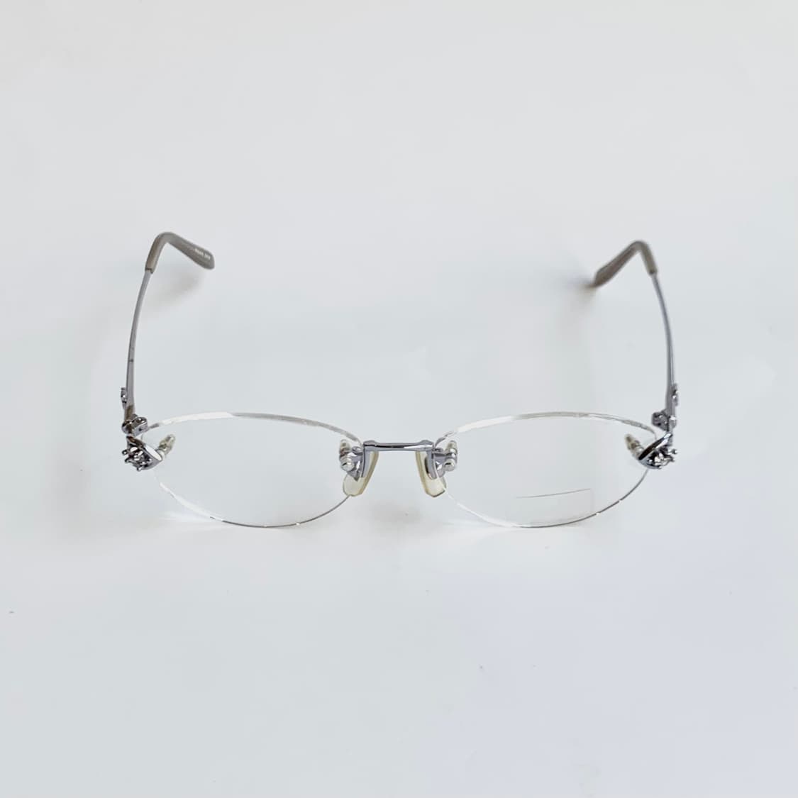 [픽키-730] 데드스탁 무테 큐빅 포인트 유니크 빈티지안경 상품이미지2