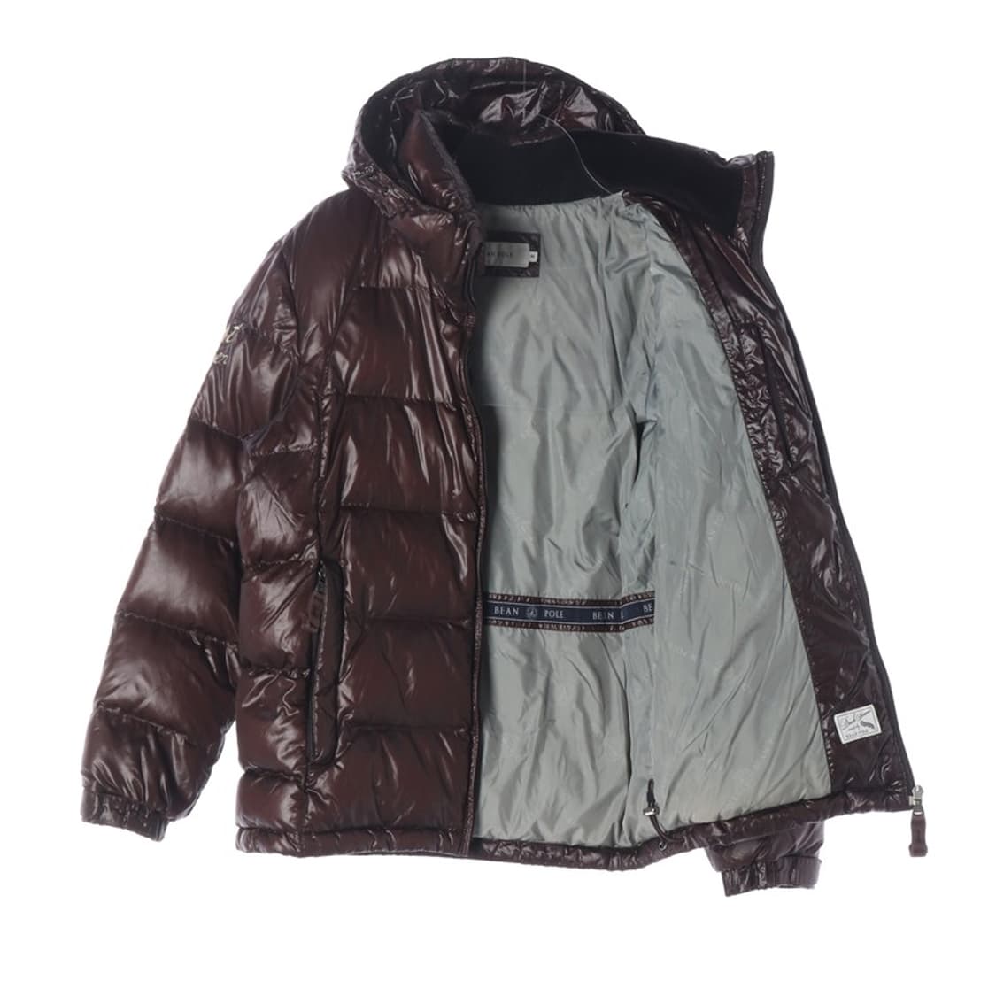 빈폴 글로시 다크브라운 유광 덕다운 푸퍼 패딩 M 상품이미지2