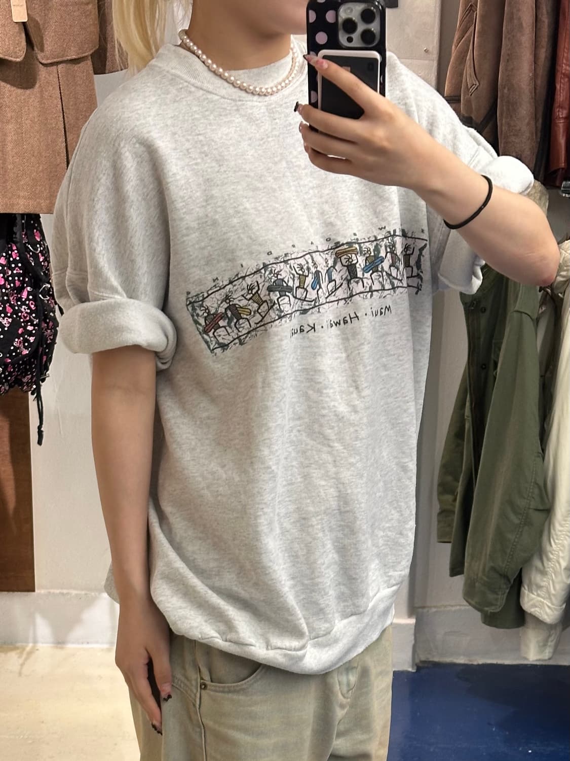 Hanes hawaii surf 컷오프 스웻셔츠 상품이미지2