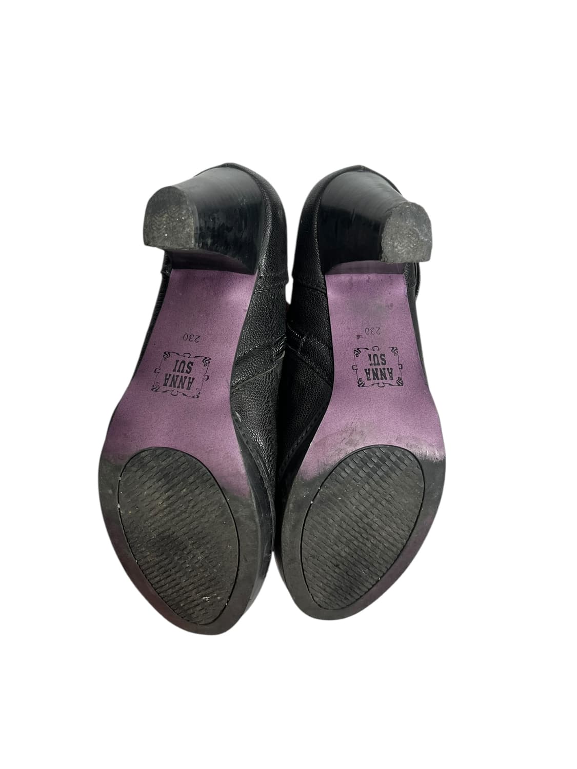 Anna sui 블랙 스트랩 힐 부츠 230 상품이미지4