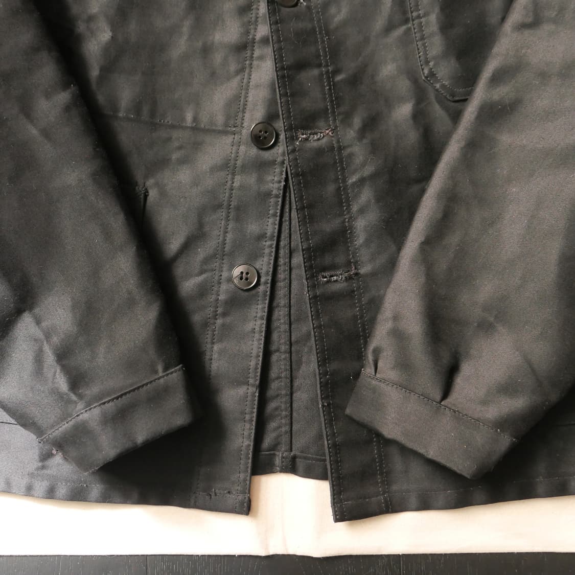 1960s French Black moleskin work jacket 상품이미지4