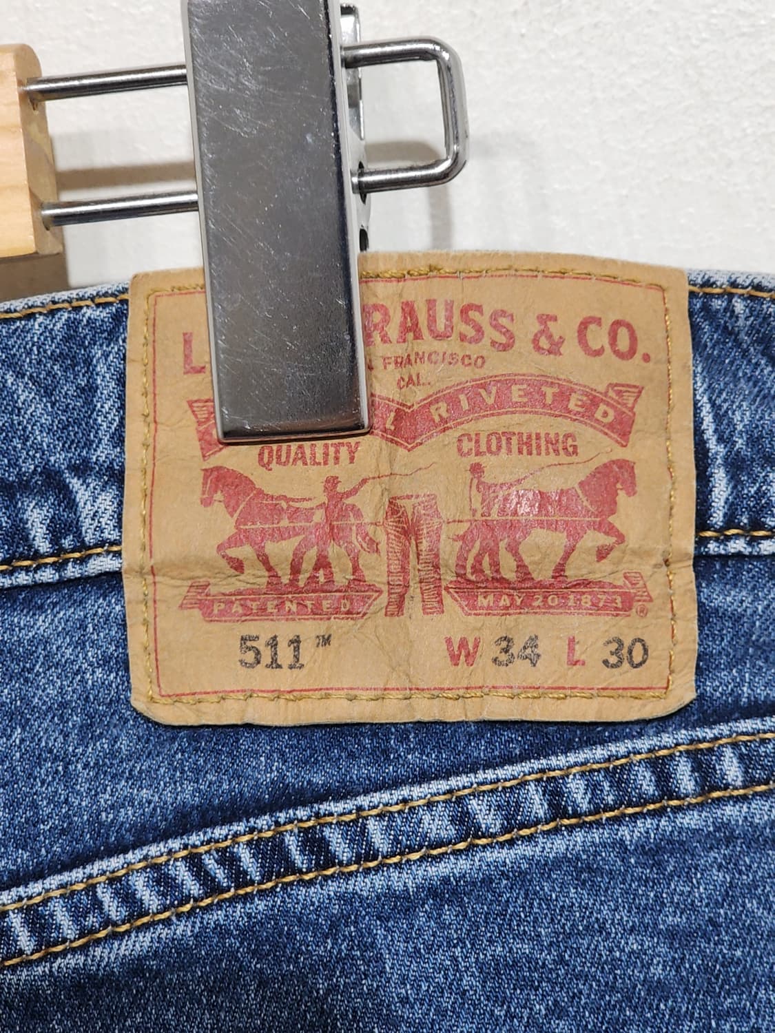 (28) 리바이스 511 청바지 중청 스판 데님팬츠 145주년판  상품이미지5
