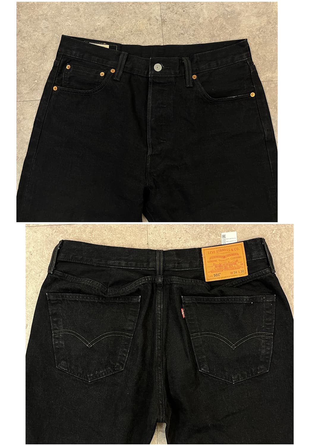 리바이스 501 흑청 W34 L30  #csz1778 상품이미지4