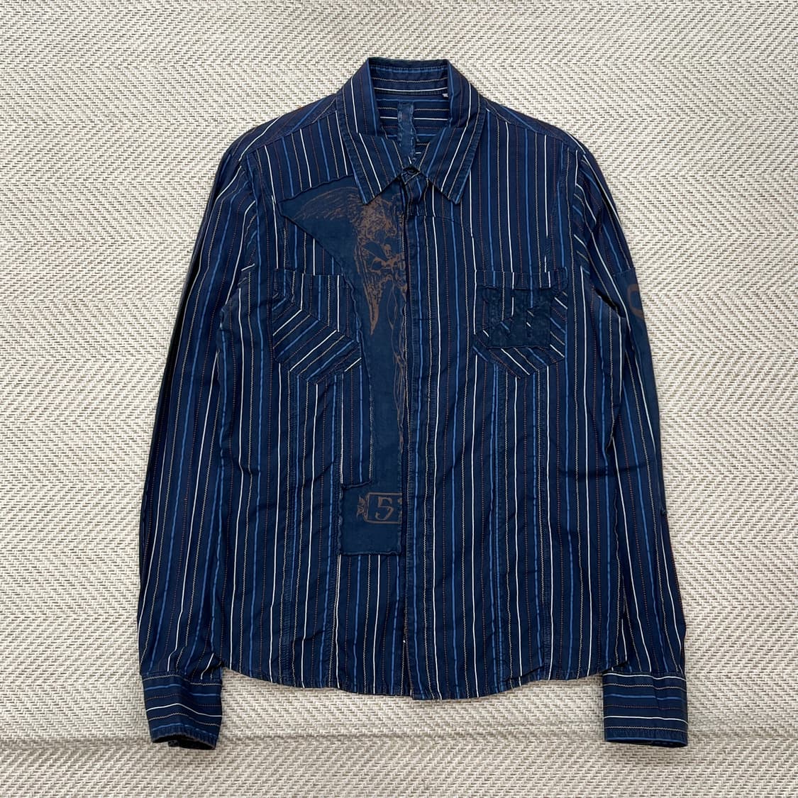 빈티지 스트라이프 웨스턴셔츠 r2339 상품이미지1