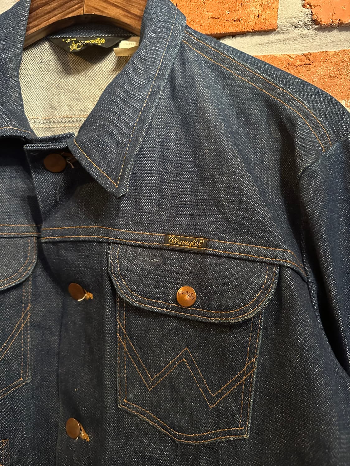 80s USA 빈티지 랭글러 데님 자켓 124mj 126mj 상품이미지4