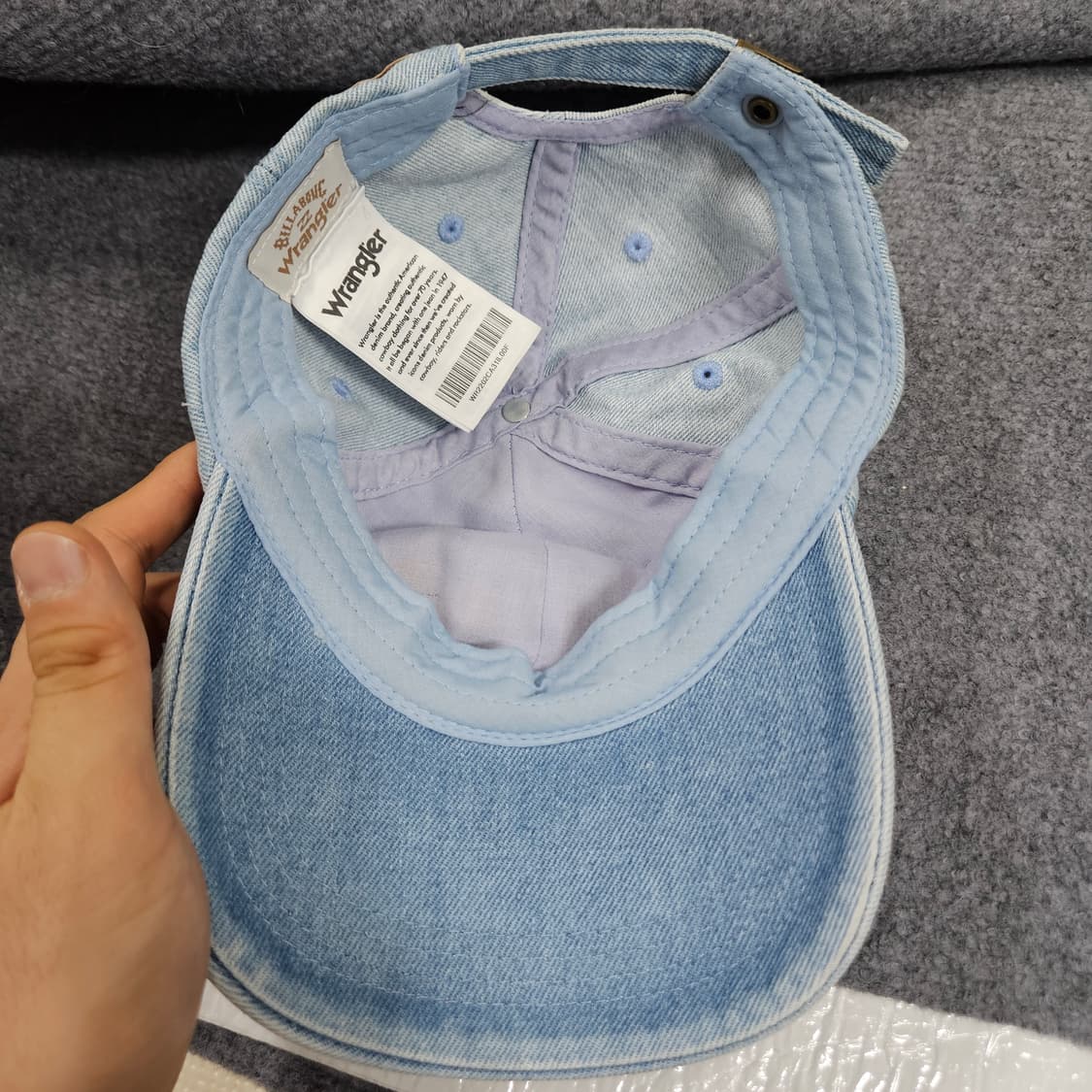 빌라봉x랭글러 데님 볼캡 인디고라이트(급처) 상품이미지7