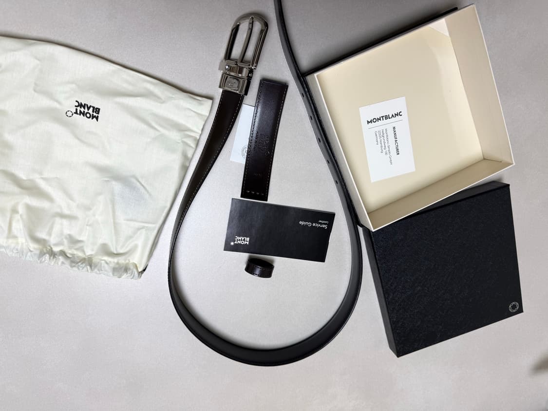 몽블랑 리버시블 벨트 정품 (26년 1월 구매) 상품이미지2