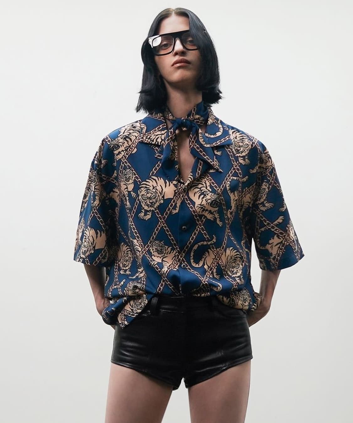 Untage Tiger-Printed Bowling Shirt 상품이미지10